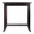 23.75” Dark Espresso Brown Genoa Rectangular End Table with Glass Top and Shelf - IMAGE 2