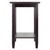 23.75” Dark Espresso Brown Genoa Rectangular End Table with Glass Top and Shelf - IMAGE 3