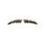 Medium Brown and Grey Men Adult Halloween Fake Eyebrow Costume Accessory - One Size - IMAGE 1