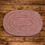 14" x 17" Rosewood Pink and White  Braided Oval Rug - IMAGE 1