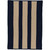 1.1' x 1.4' Navy Blue and Beige Contemporary Striped Area Throw Rug Sample - IMAGE 1