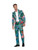 40" Green and Pink Hawaiian Tropical Flamingo Suit Men Adult Halloween Costume - Medium - IMAGE 1