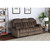 87” Brown Teddy Bear Microsuede Fabric Reclining Sofa - IMAGE 2
