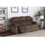 87” Brown Teddy Bear Microsuede Fabric Reclining Sofa - IMAGE 3