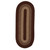 2' x 11' Chocolate Brown and Beige All Purpose Handcrafted Reversible Oval Area Throw Rug Runner - IMAGE 1