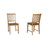 Set of 2 Distressed Brown Brook Slat Back Dining Chair 36” - IMAGE 1