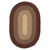 5' x 7' Brown and Beige All Purpose Handcrafted Reversible Oval Outdoor Area Throw Rug - IMAGE 1