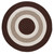 8' Brown and White Round Area Throw Rug - IMAGE 1