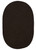 3' x 5' Dark Brown Reversible Oval Throw Rug - IMAGE 1