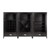 3pc Espresso Brown Contemporary Wine Cabinet Set with Tempered Glass Doors 67.75" - IMAGE 1