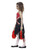 49" Red and Black Zombie Cheerleader Girl Tween Halloween Costume - IMAGE 2