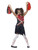 49" Red and Black Zombie Cheerleader Girl Tween Halloween Costume - IMAGE 4