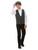 30" Gray and Black 1920's Style Gangster Boy Child Halloween Costume - One Size - IMAGE 2