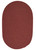 2' x 3' Maroon Red Reversible Oval Handcrafted Area Rug - IMAGE 1