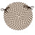 15" Brown and Beige Handmade Round Braided Chair Pad - IMAGE 1