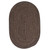 2' x 12' Chocolate Brown Handmade Braided Oval Area Throw Rug Runner - IMAGE 1