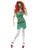 41" Green and Red Zombie Scrub Nurse Women Adult Halloween Costume - Small - IMAGE 1