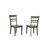 Set of 2 Gray Stained And Lacquer Finished Rubberwood Slat Back Dining Chair 36” - IMAGE 1