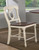 Set of 2 Antique White Elegant Andrews Napoleon Comfortable Barstool with Arms, 43" - IMAGE 2