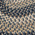 Navy and Beige Chevron Handcrafted Reversible Oval Door Mat 26" x 40" - IMAGE 1