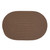 Cashew Brown Solid Textured Handcrafted Reversible Oval Door Mat 22" x 34" - IMAGE 1