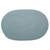 Sea Blue Solid Textured Handcrafted Reversible Oval Door Mat 45" x 70" - IMAGE 1