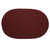 Red Solid Handcrafted Reversible Oval Door Mat 45" x 70" - IMAGE 1