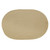Beige Solid Textured Handcrafted Reversible Oval Door Mat 18" x 30" - IMAGE 1
