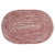 Red and Off White Tweed Handcrafted Reversible Oval Door Mat 22" x 34" - IMAGE 1