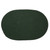 Solid Green Chevron Handcrafted Reversible Oval Door Mat 18" x 30" - IMAGE 1