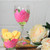 Set of 2 Pink Floral Hand Painted Wine Drinking Stemware Glasses 10.5 oz. - IMAGE 4
