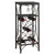 40.5" Black Contemporary Wine Bottle and Glass Rack - IMAGE 1