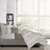 Set of 3 White and Beige Distressed Paisley Duvet Cover with Pillow Shams - Full - IMAGE 4