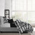 Set of 3 White and Black Sahara Desert Duvet Cover with Pillow Shams - Queen - IMAGE 2