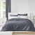 Set of 3 Indigo Blue and White Checkered Duvet Cover with Pillow Shams - Full - IMAGE 3