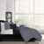 Set of 3 Indigo Blue and White Checkered Duvet Cover with Pillow Shams - Full - IMAGE 4