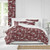Set of 3 Red and White Winter Woodland Duvet Cover with Pillow Shams - Full Size - IMAGE 1