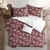 Set of 3 Red and White Winter Woodland Duvet Cover with Pillow Shams - Full Size - IMAGE 2
