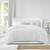 Set of 3 Solid White Duvet Cover with Pillow Shams - Full Size - IMAGE 1
