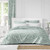 Set of 3 Blue and White Damask Duvet Cover with Pillow Shams - King Size - IMAGE 3