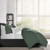 Set of 3 Green Solid Duvet Cover with Pillow Shams - Full Size - IMAGE 4