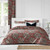 Set of 3 Red and Gray Damask Comforter with Pillow Shams - Full Size - IMAGE 3