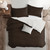 Set of 3 Chocolate Brown Solid Coverlet with Pillow Shams - California King Size - IMAGE 2
