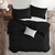 Set of 3 Black Solid Textured Comforter with Pillow Shams - King Size - IMAGE 2