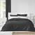 Set of 3 Charcoal Black Solid Coverlet with Pillow Shams - King Size - IMAGE 3