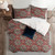 Set of 3 Red and Gray Damask Comforter with Pillow Shams - King Size - IMAGE 2