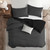 Set of 3 Charcoal Black Solid Comforter with Pillow Shams - Super Queen Size - IMAGE 2