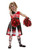 40" Red and Black Zombie Cheerleader Girl Child Halloween Costume - Large - IMAGE 3