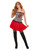 49" Red and Black Knife Throwers Assistant Women Adult Deluxe Halloween Costume - Small - IMAGE 2