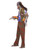 48" Blue and Brown Zombie 1960's Style Hippie Men Adult Halloween Costume - Medium - IMAGE 2